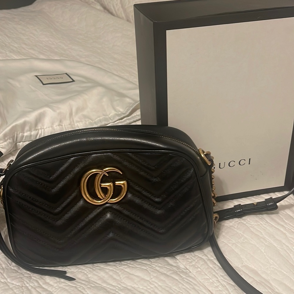 GG Marmont small matelassé shoulder bag